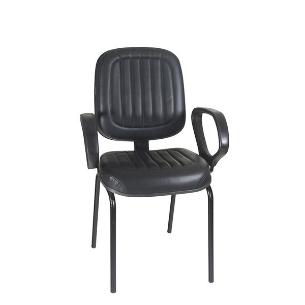 Cadeira-Atendimento-659-com-braco-pe-palito-Veneza-Couro-Ecologico-Preta
